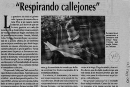 "Respirando callejones"  [artículo] Ramón Díaz Eterovic.