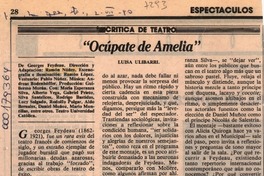 "Ocúpate de Amelia"  [artículo] Luisa Ulibarri.