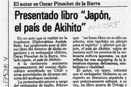Presentado libro "Japón, el país de Akihito"  [artículo].