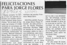 Felicitaciones para Jorge Flores  [artículo].