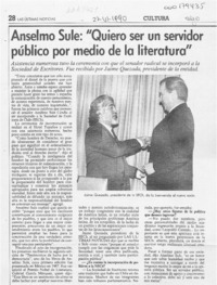Anselmo Sule, "Quiero ser un servidor público por medio de la literatura"  [artículo].