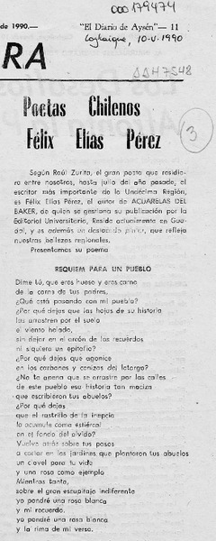 Félix Elías Pérez  [artículo].