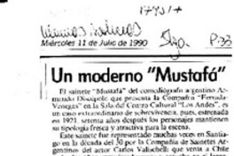 Un moderno "Mustafá"  [artículo] Wilfredo Mayorga.