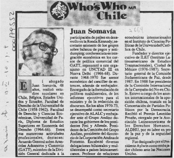 Juan Somavía  [artículo].