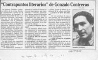 "Contrapuntos literarios" de Gonzalo Contreras  [artículo].
