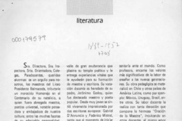 Literatura  [artículo] Analía Urzúa.