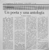 Un poeta y una antología  [artículo] Almagro Santander.