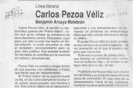 Carlos Pezoa Véliz  [artículo] Benjamín Arcaya Malebrán.
