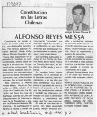 Alfonso Reyes Messa  [artículo] Jorge Arturo Flores P.