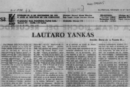 Lautaro Yankas  [artículo] Darío de la Fuente D.