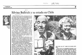 Silvina Bullrich y su estada en Chile  [artículo] Leticia Vigil.