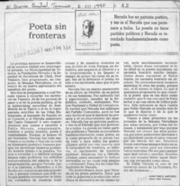 Poeta sin fronteras  [artículo] Juan Pablo Ampuero.