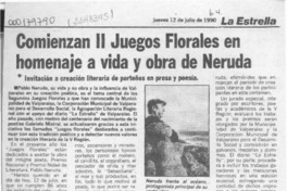 Comienzan II Juegos Florales en homenaje a vida y obra de Neruda  [artículo].