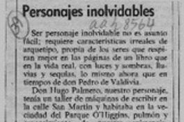 Personajes inolvidables  [artículo] Luis Merino Reyes.
