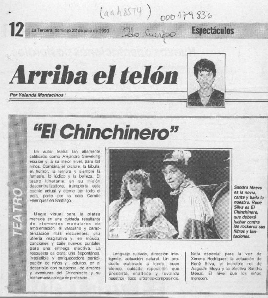 "El Chinchinero"  [artículo] Yolanda Montecinos.