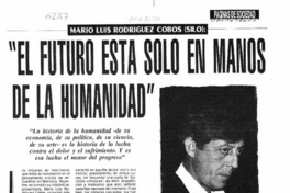 "El futuro está sólo en manos de la humanidad"  [artículo] José Miguel Casanueva.