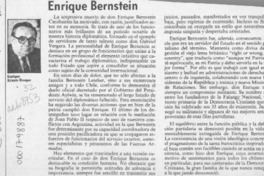 Enrique Bernstein  [artículo] Enrique Krauss Rusque.