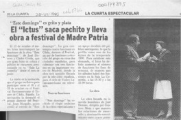 El "Ictus" saca pechito y lleva obra a festival de Madre Patria  [artículo].