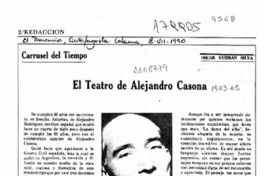 El teatro de Alejandro Casona  [artículo] Oscar Guzmán Silva.