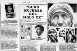 "Ocho mujeres del siglo XX"  [artículo] Fidel Araneda Bravo.
