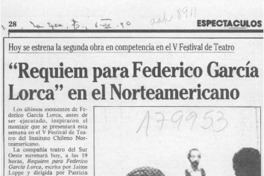 "Réquiem para Federico García Lorca" en el Norteamericano  [artículo].