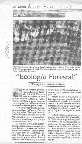 "Ecología forestal"