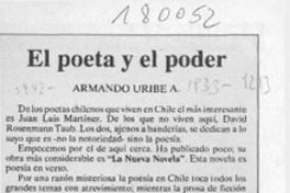 El poeta y el poder  [artículo] Armando Uribe A.