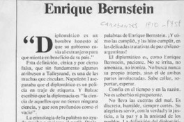 Enrique Bernstein  [artículo] Raúl Hasbún Z.