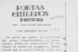 Poetas chilenos de nuestro siglo  [artículo] Juan Guixé Cañbizares.