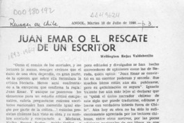 Juan Emar o el rescate de un escritor  [artículo] Wellington Rojas Valdebenito.