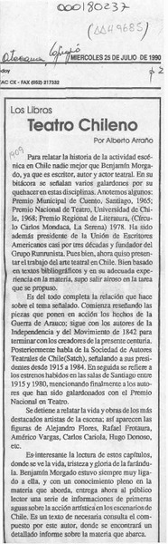 Teatro chileno  [artículo] Alberto Arraño.