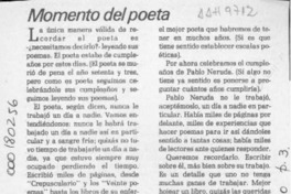 Momento del poeta  [artículo] Andrés Gallardo.