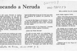 Evocando a Neruda  [artículo] Bellamín Silva Carrasco.