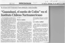 "Guanahani, el sueño de Colón" en el Instituto Chileno Norteamericano  [artículo].