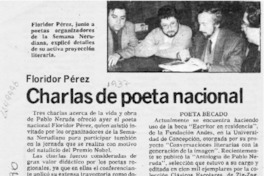 Charlas de poeta nacional  [artículo].