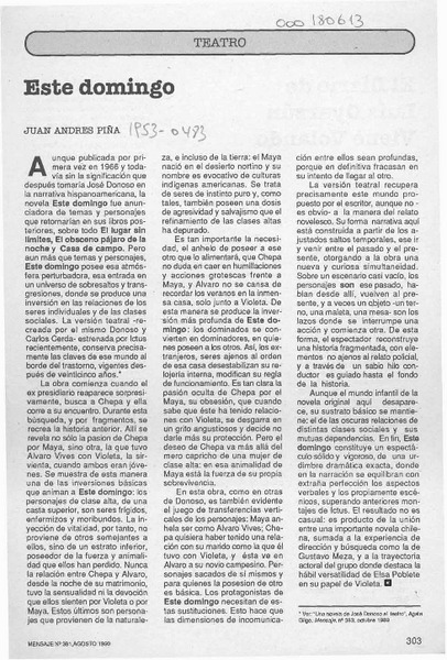 Este domingo  [artículo] Juan Andrés Piña.