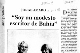 "Soy un modesto escritor de Bahía"  [artículo] Carolina Díaz.
