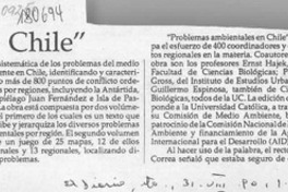 "Problemas ambientales de Chile"  [artículo].