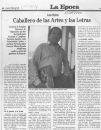 Caballero de las Artes y las Letras  [artículo] Paola Passig.