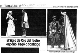 El Siglo de Oro del teatro español llegó a Santiago  [artículo] Marta Hansen.