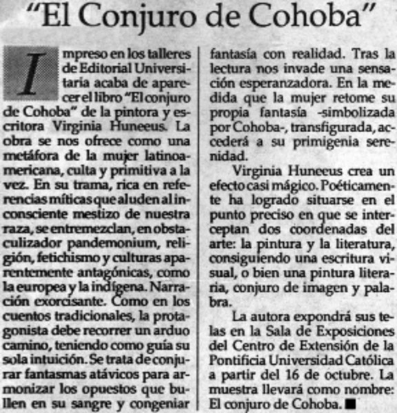 "El Conjuro de Cohoba"