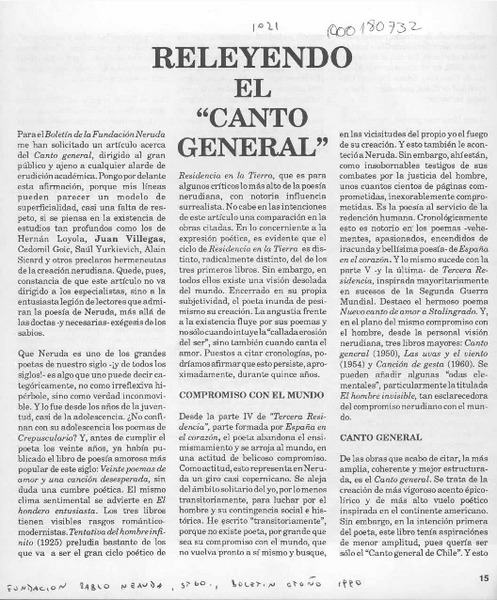 Releyendo el "Canto general"  [artículo] Martín Panero.