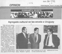 Agregado cultural se las envela a Uruguay  [artículo].