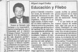 Educación y Filebo  [artículo] Miguel Angel Godoy.