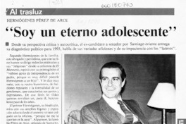 "Soy un eterno adolescente"  [artículo] Consuelo Larraín A.