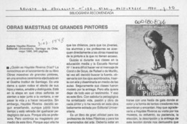 Obras maestras de grandes pintores  [artículo] Francisco Raynaud López.
