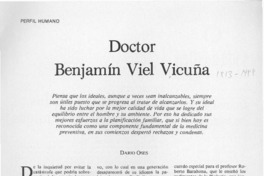 Doctor Benjamín Viel Vicuña  [artículo] Darío Oses.