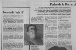 Pedro de la Barra, pilar del teatro chileno