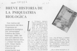 Breve historia de la psiquiatría biológica  [artículo] César Ojeda Figueroa.