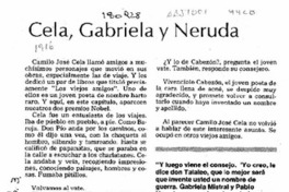 Cela, Gabriela y Neruda  [artículo] Guillermo Arrieta Muñoz.